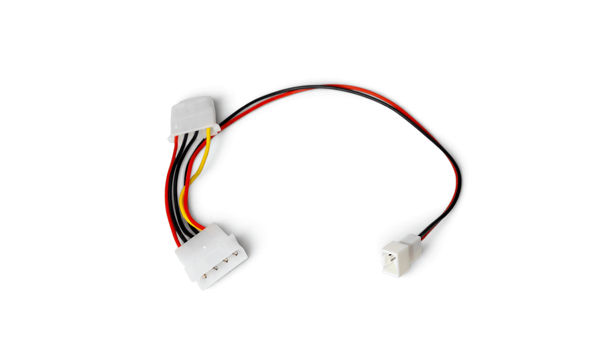 1ft 3 Pin Fan to 4 Pin Pass Through Power Adapter Cable Takeoff - Multi