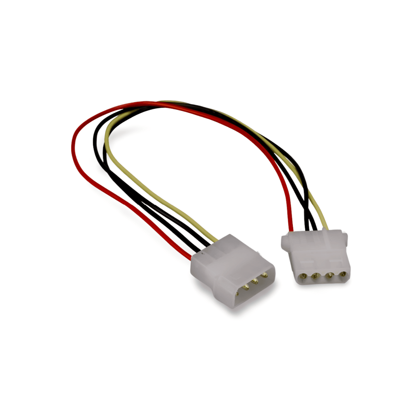 1ft 4 Pin Molex Cable Male to Female - Multi