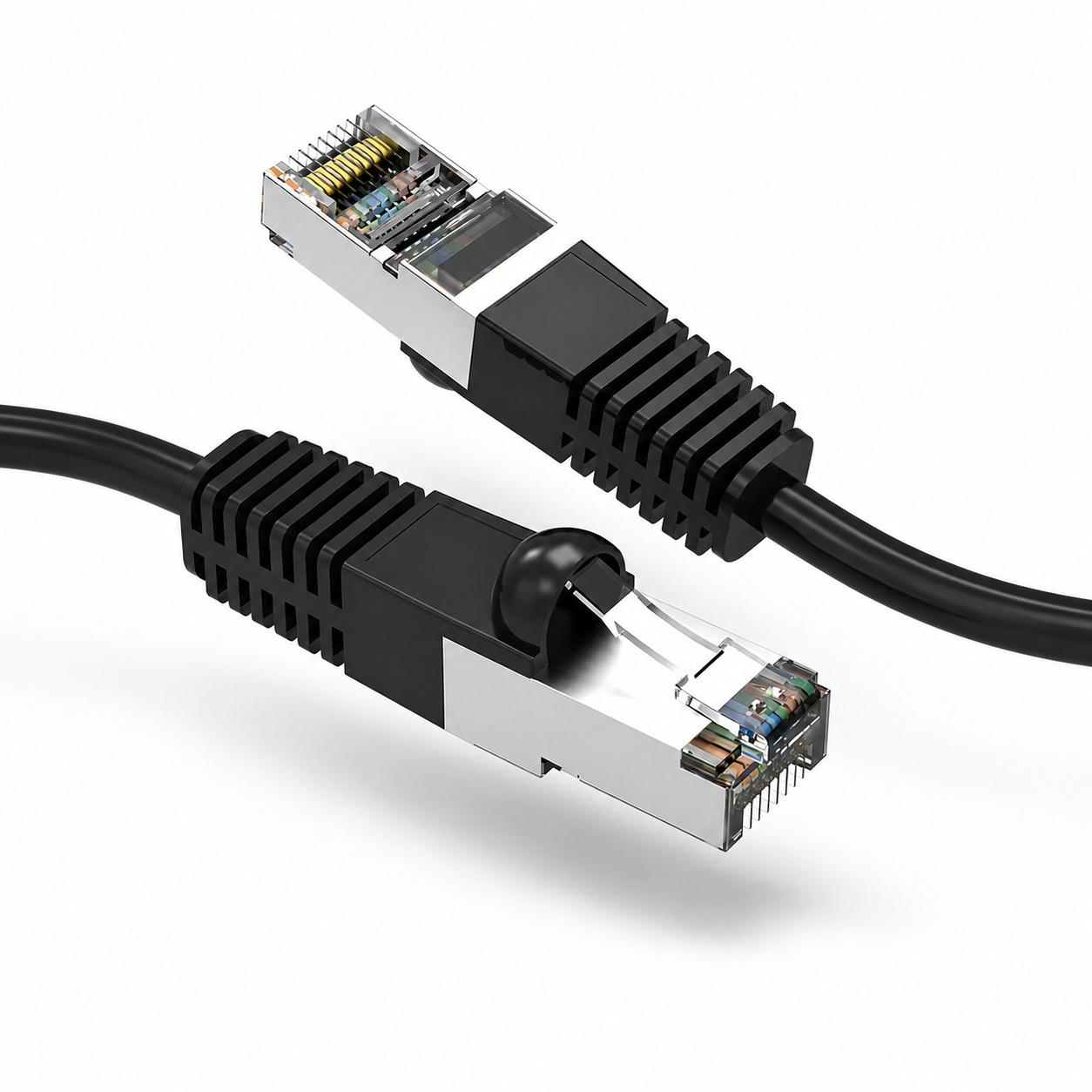 1ft Cat6 Snagless Shielded (STP) Network Patch Cable - Black
