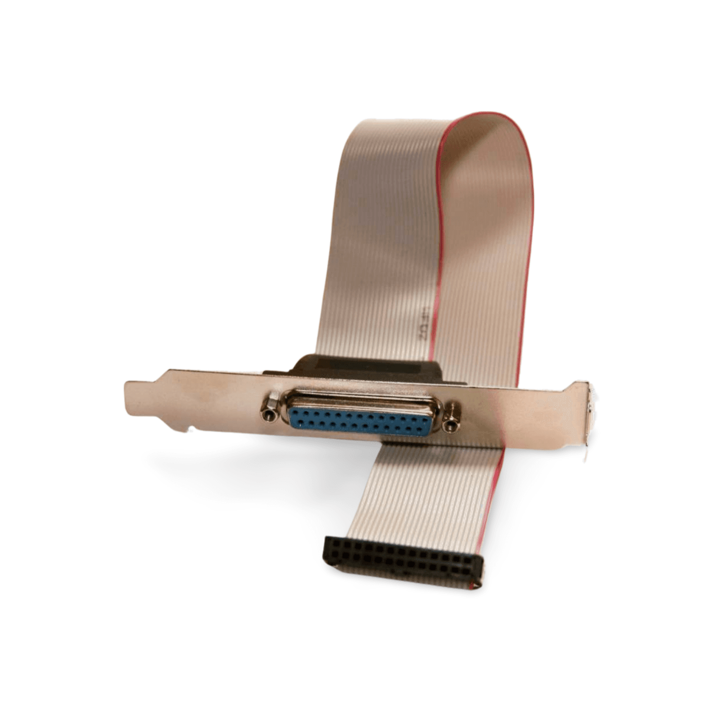 1ft DB25 Female to IDC26 Parallel Port Ribbon Cable - Gray