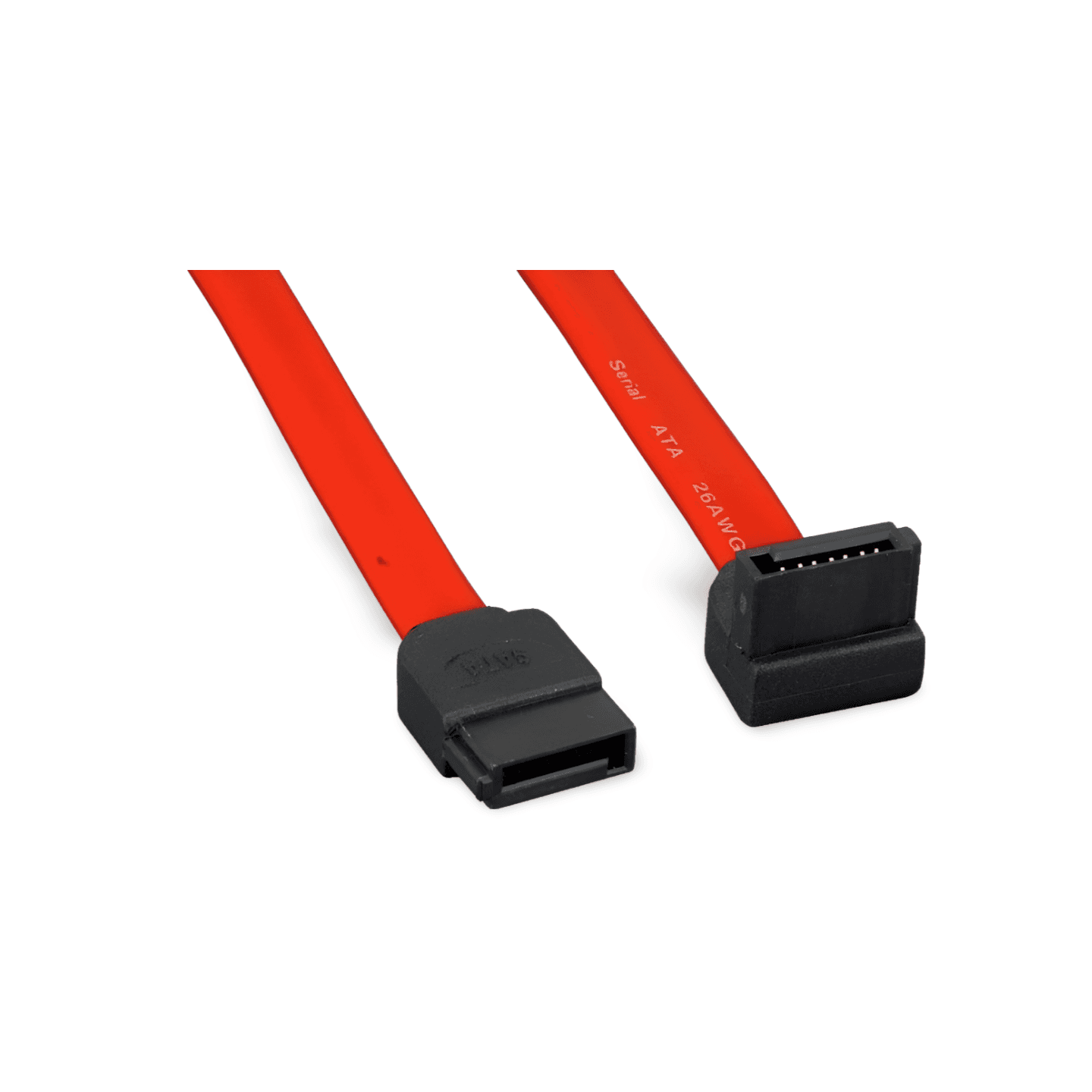 1ft SATA 90 Degree to 180 Degree 7 Pin Female Adapter Cable - Red