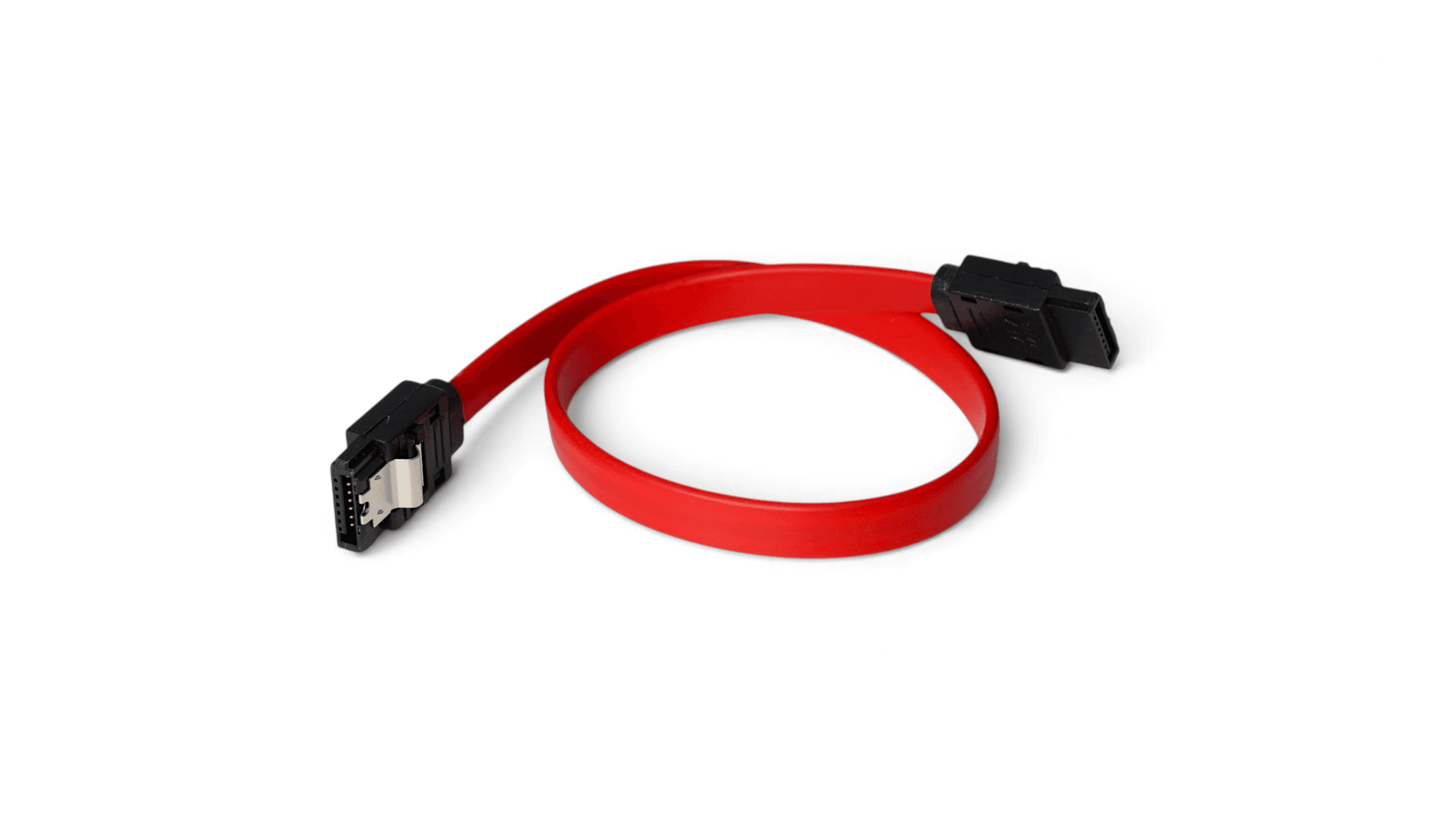 1ft SATA Data Cable with Locking Latch - Red