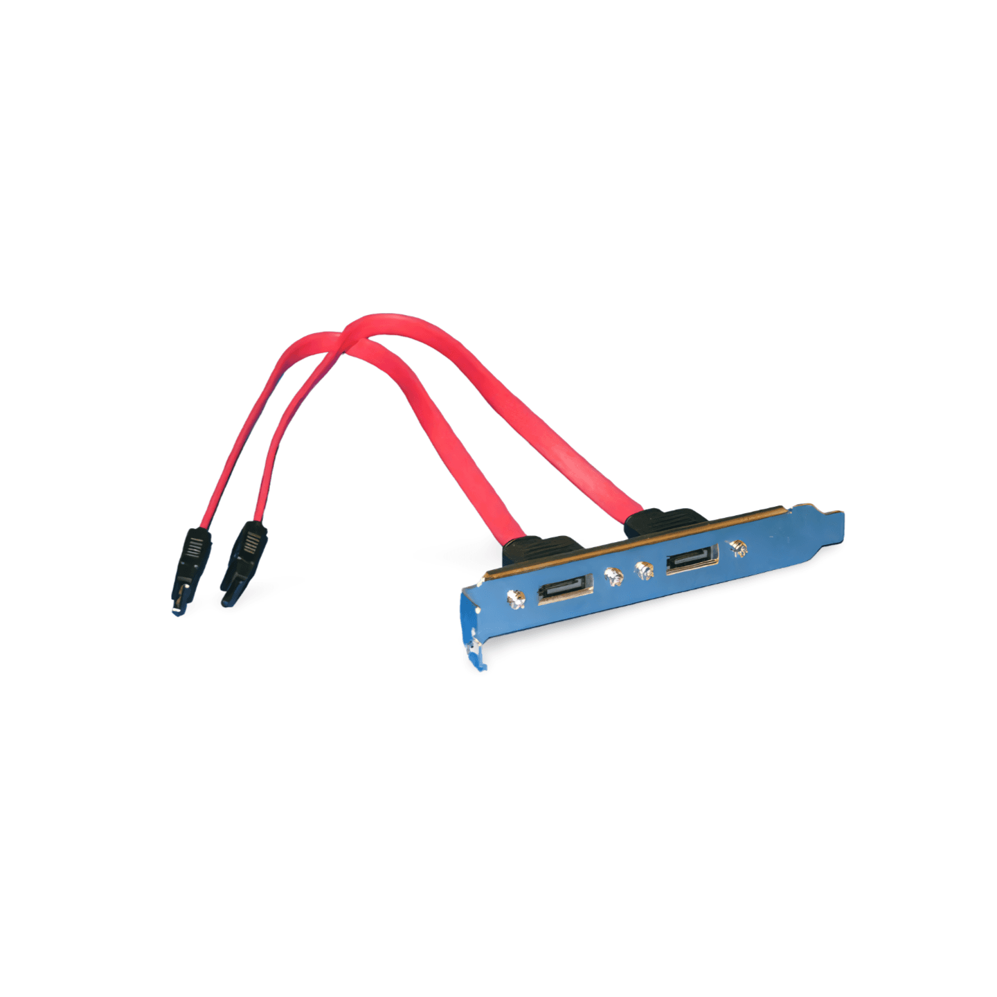 1ft SATA L Dual Ports on Bracket red