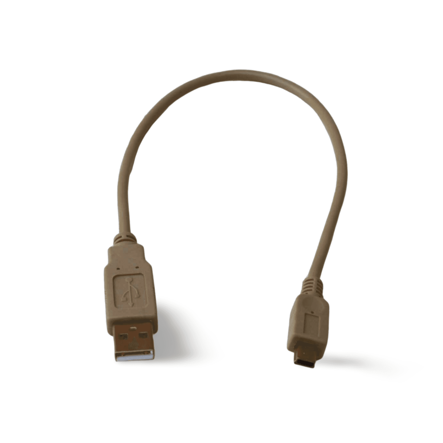 1ft USB Type A to Mini B 5 Pin Cable beige