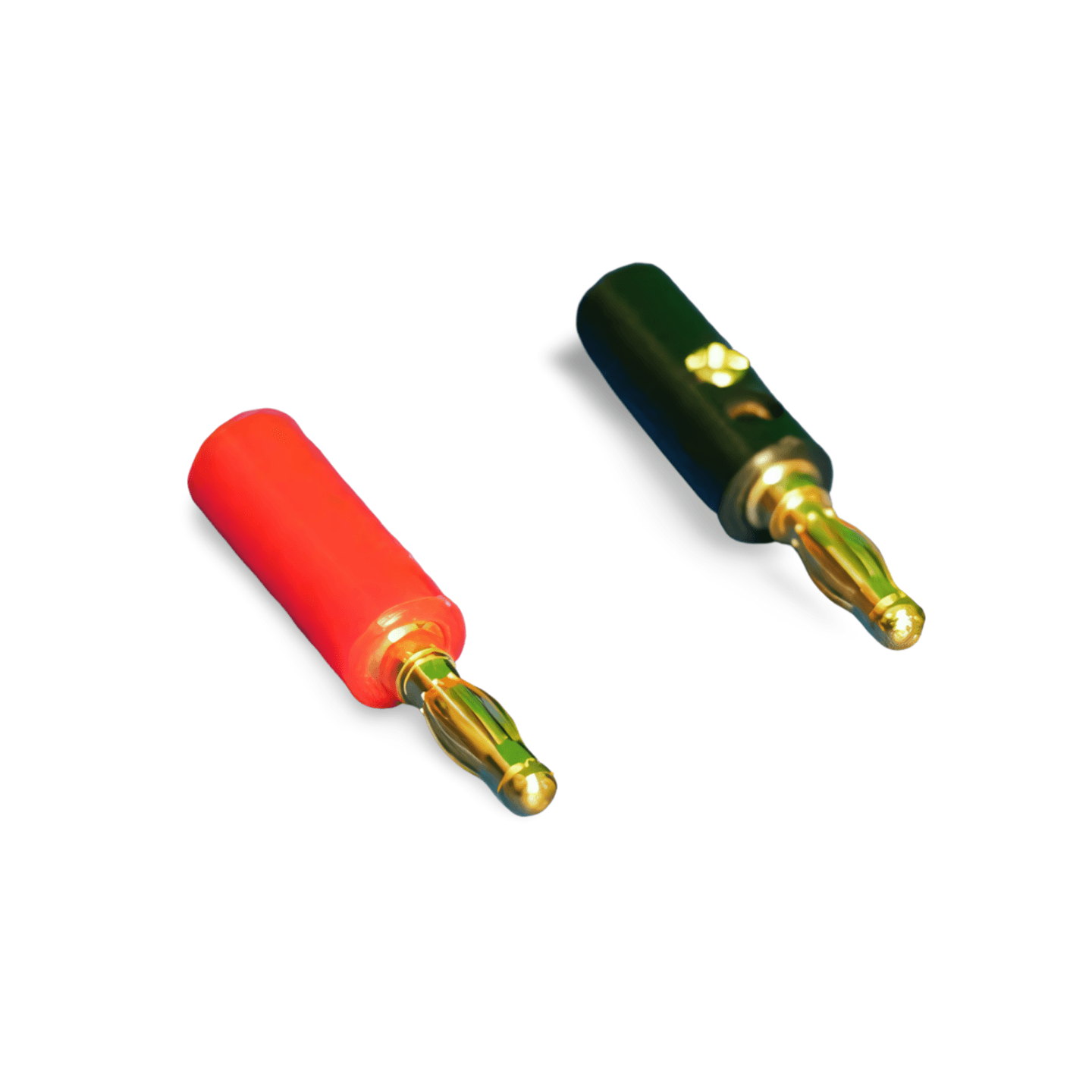1in Banana Plug Set Pair black red