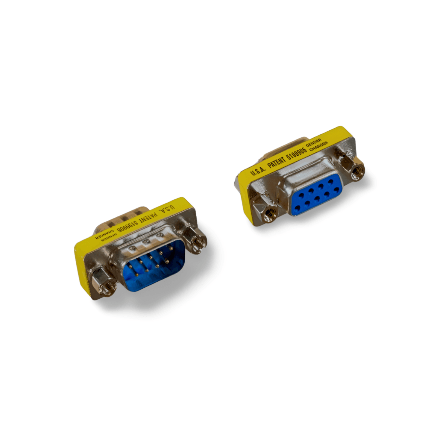 1in DB9 Female to Male Slimline Serial Port Protector silver