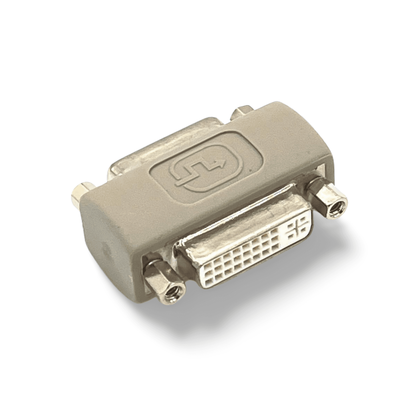 1in DVI Female to Female Gender Changer Adapter beige