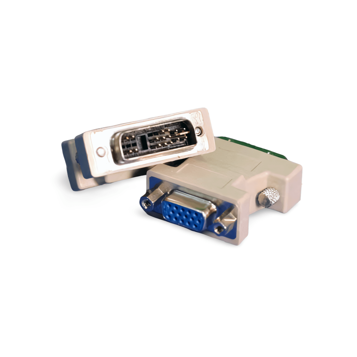 1in DVI Male to VGA Female Adapter white