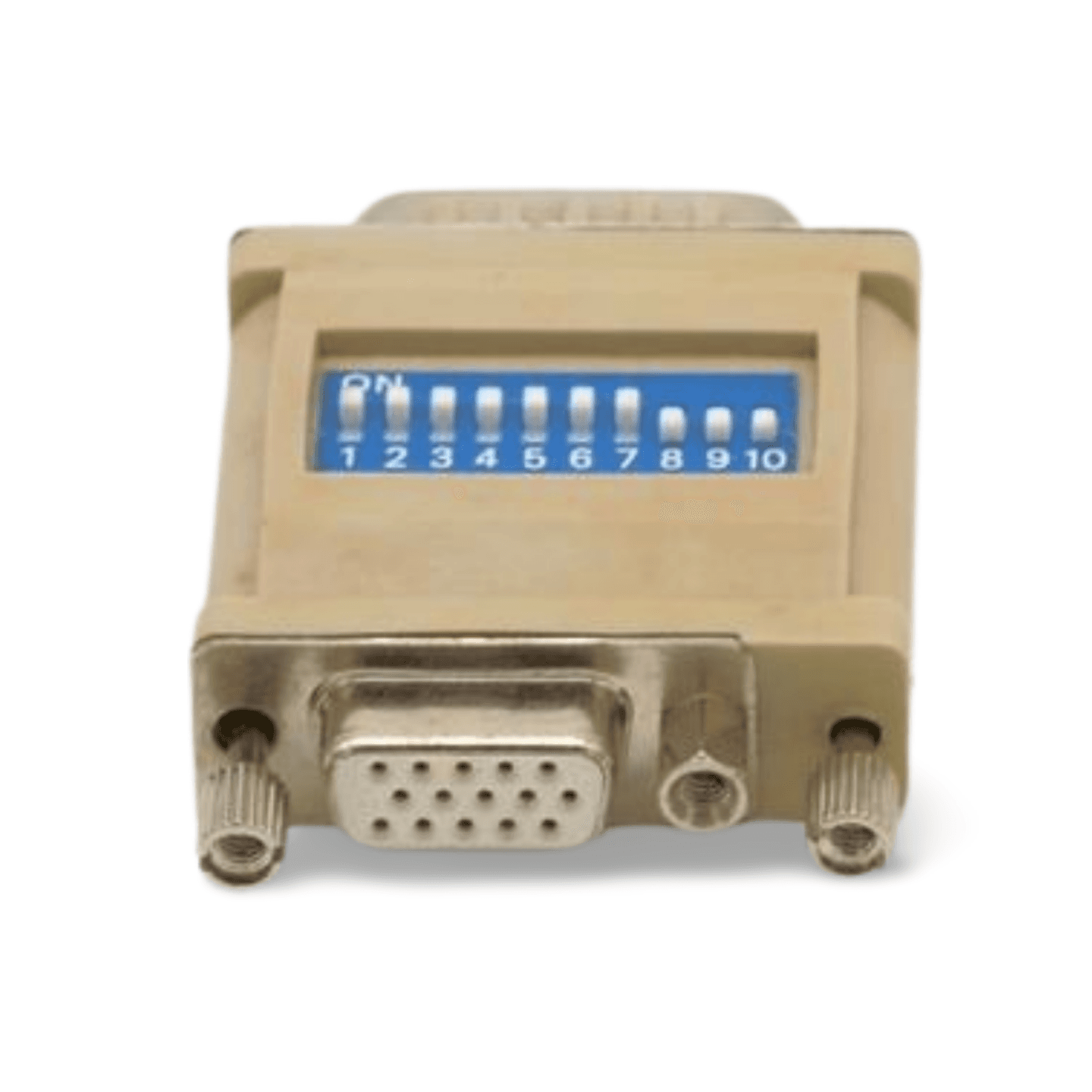 1in Mac DB15 to VGA HD15 Adapter with 10-Position Switch - Beige