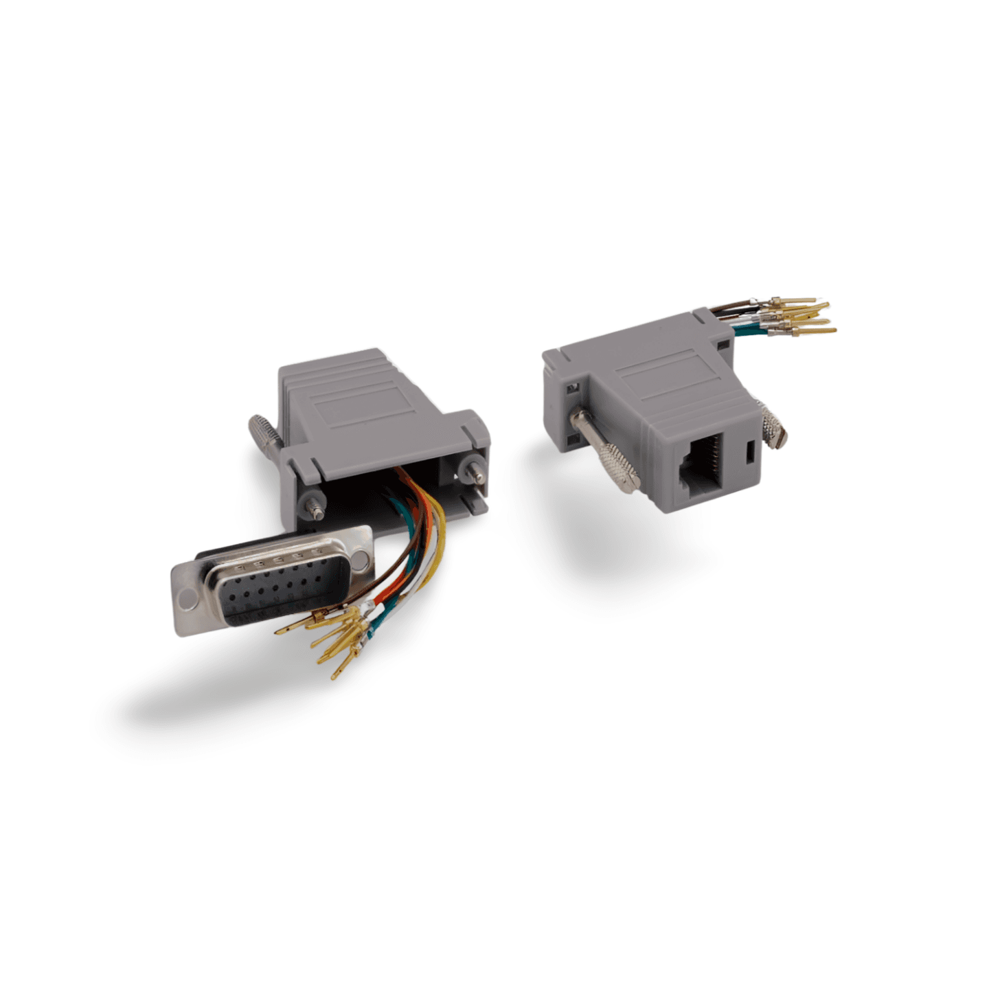 1in RJ45 to DB15 Male Modular Adapter beige