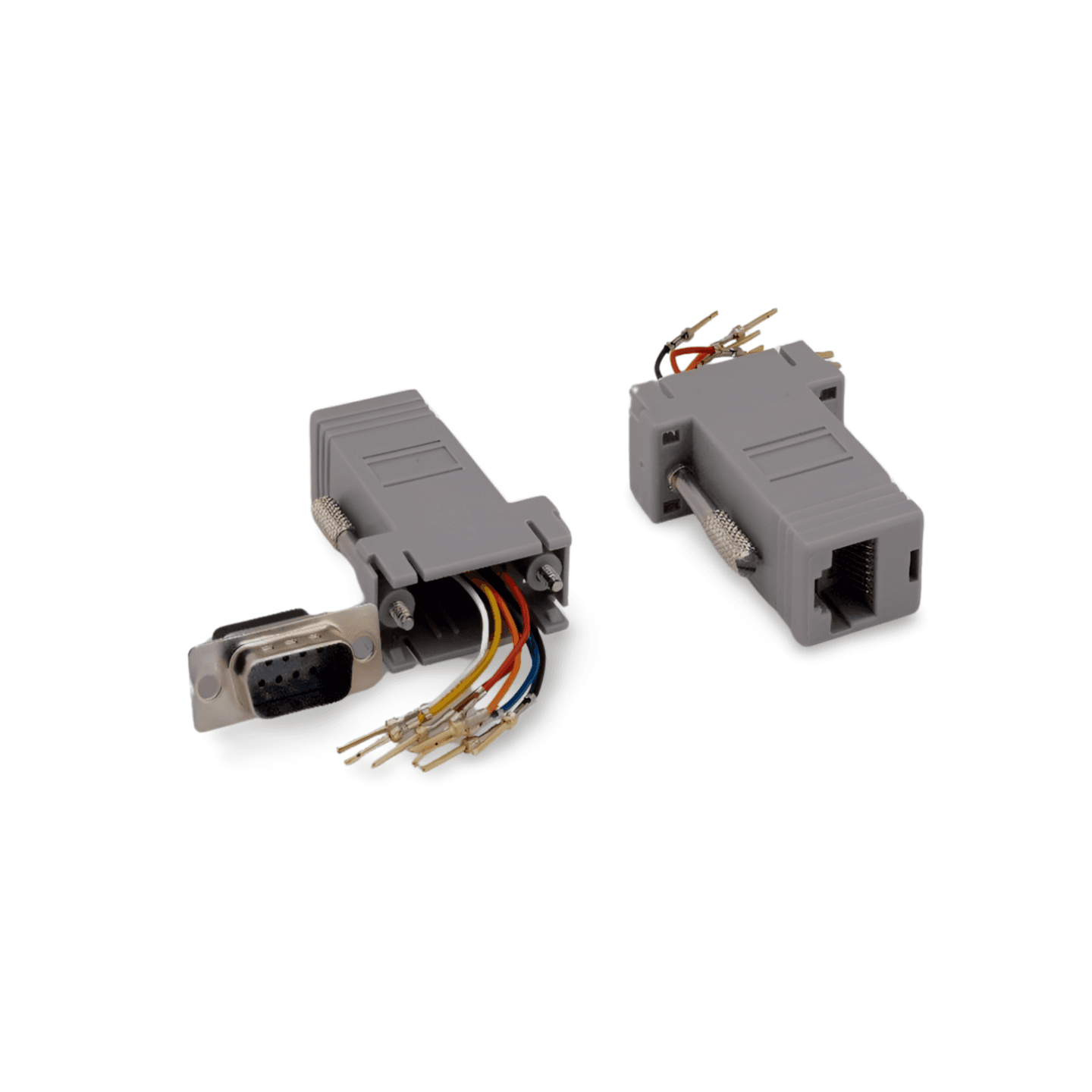 1in RJ45 to DB9 Male Modular Adapter grey