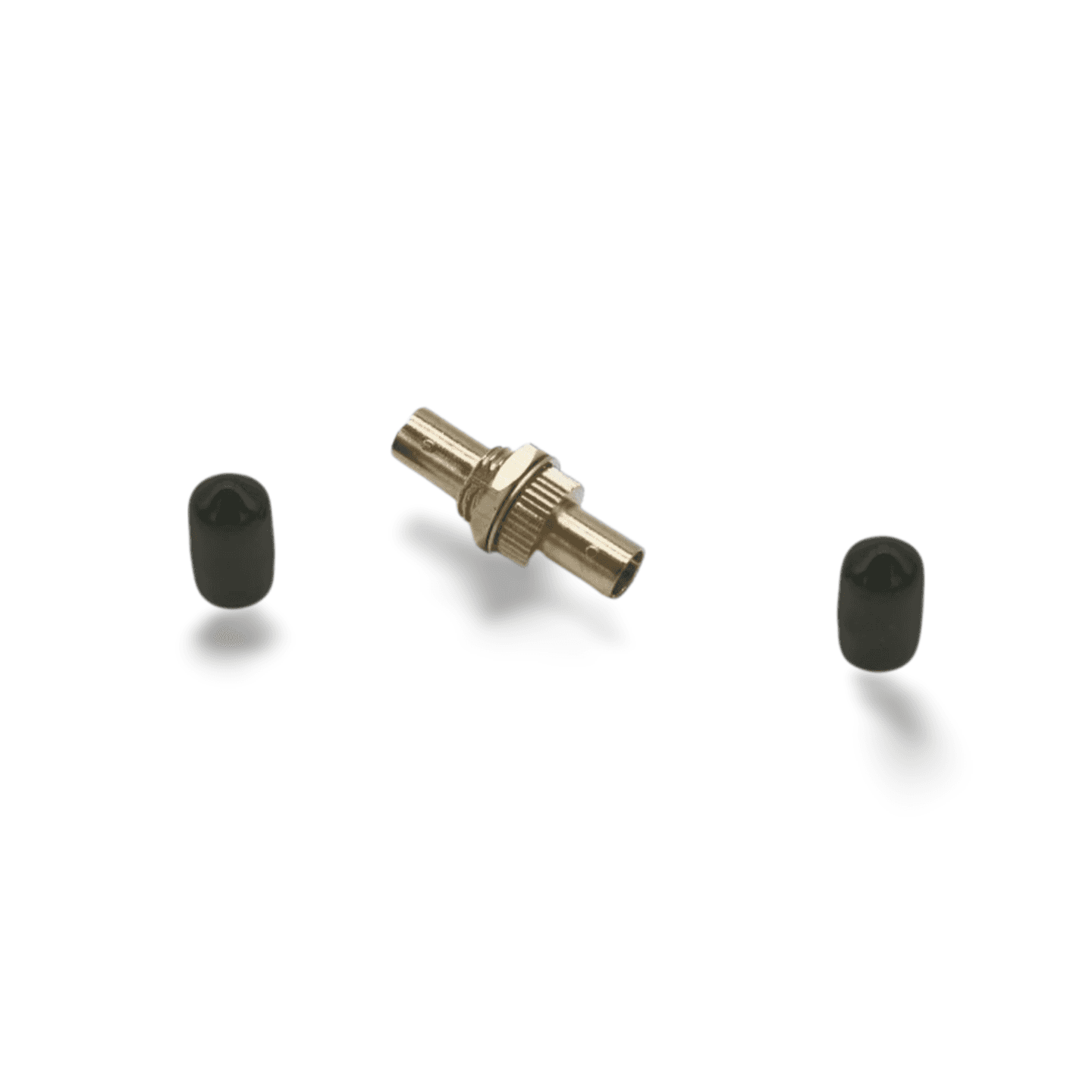 1in ST Fiber Optic Flange Mount Adapter (Metal Simplex) - Silver