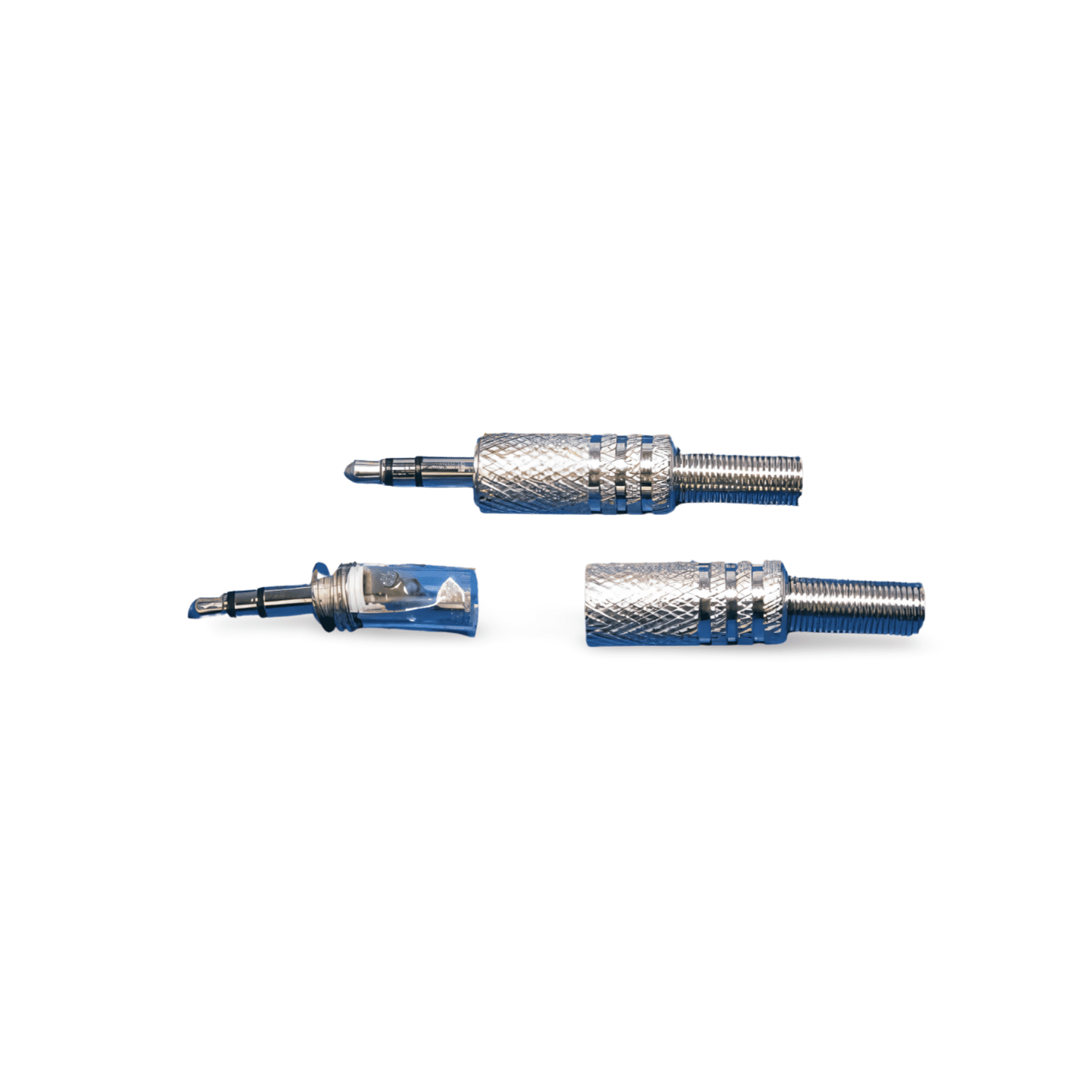 1in Stereo Phone Plug 3.5mm Solder on TRS Connector silver