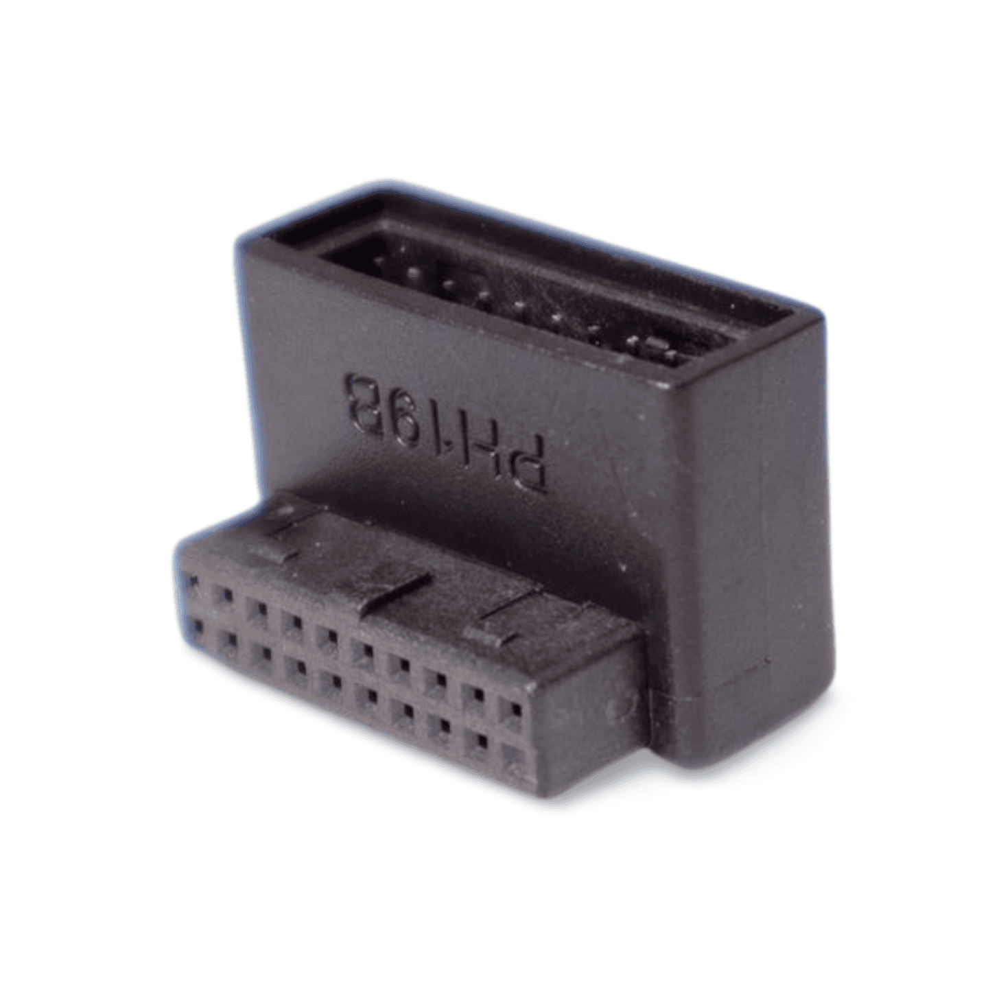 1in USB 3.0 Header Adapter 20-Pin Male to Female (Right Angle) - Black