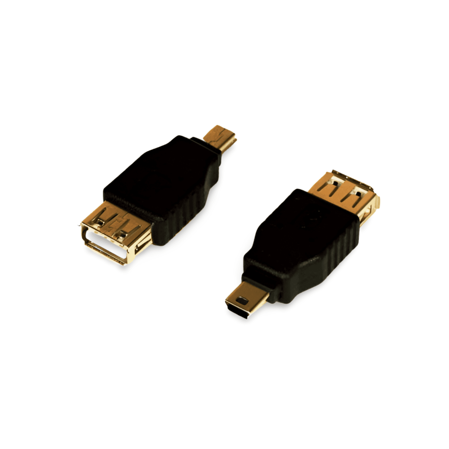 1in USB Camera Adapter Type A Female to Mini B 5 Male black