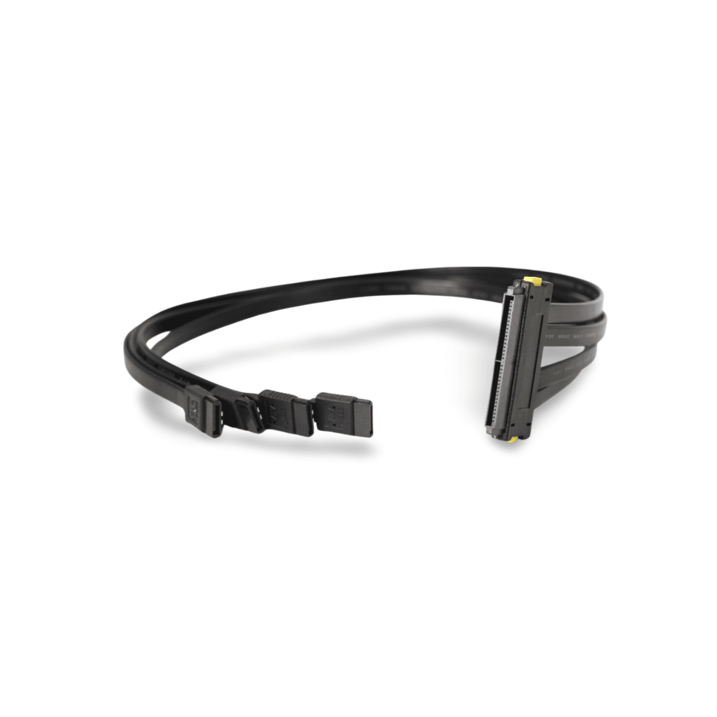 2.5ft 32 Pin SAS 4 X 7 Pin SATA Cable with Latch SFF-8484 Fan Out - Black