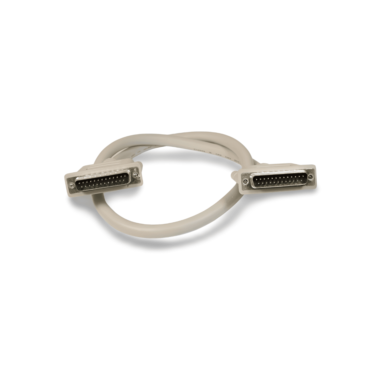 2.5ft DB25 Male to DB25 Male Cable - Beige