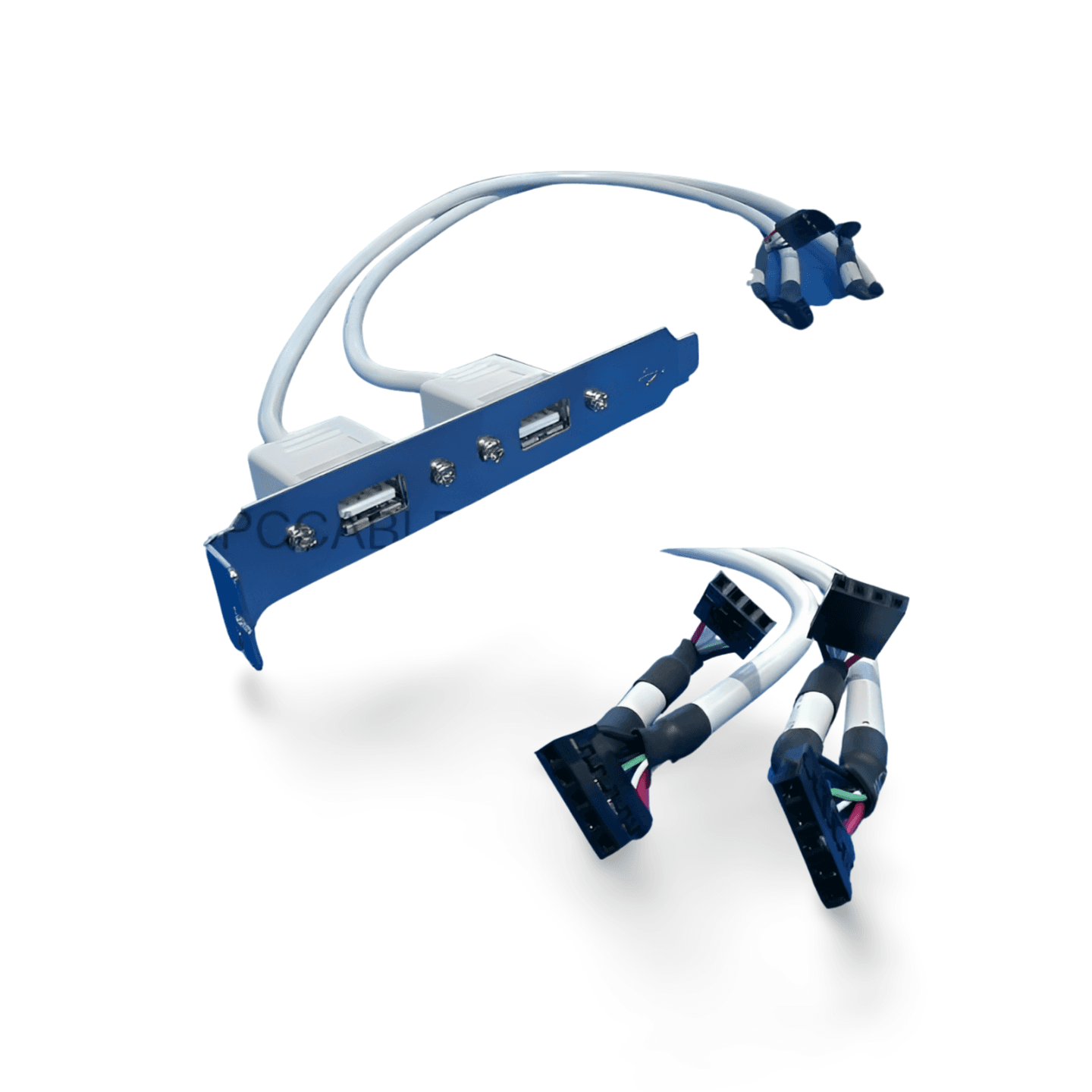 2 6ft USB Dual Port to Mainboard Port 2x5 white