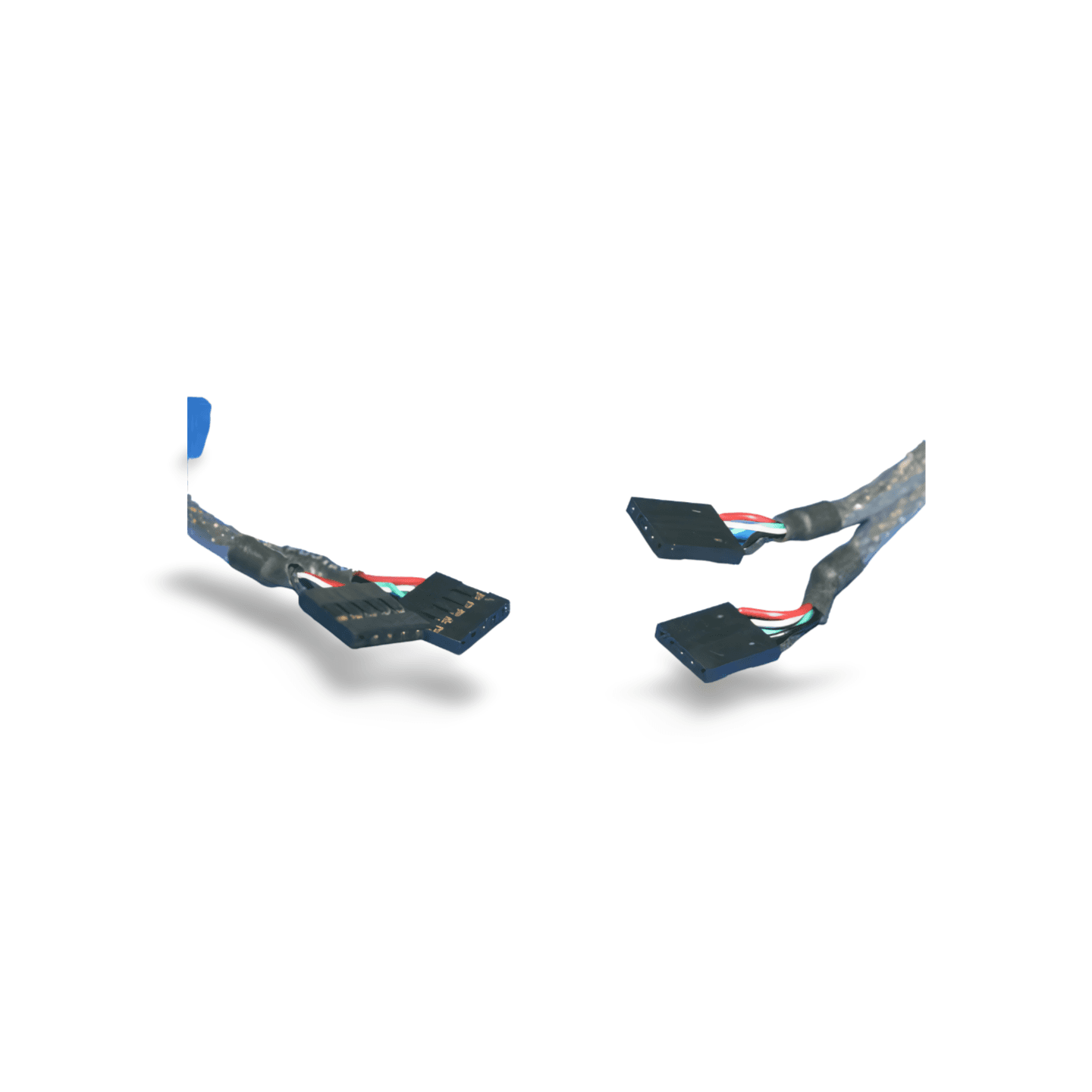 2 8ft USB Header Cable 2x5 Case to Mainboard silver
