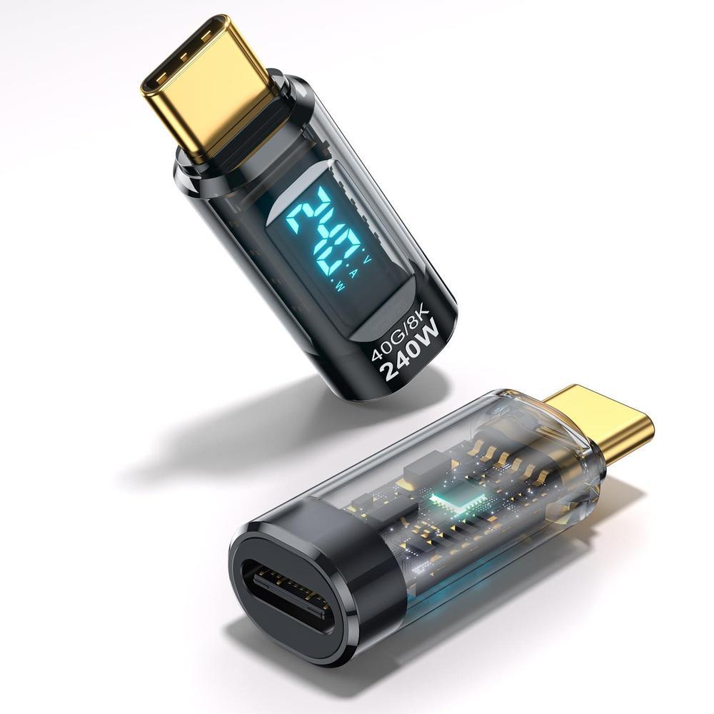240W USB-C Power Meter Tester with LED Display (PD240) - Black