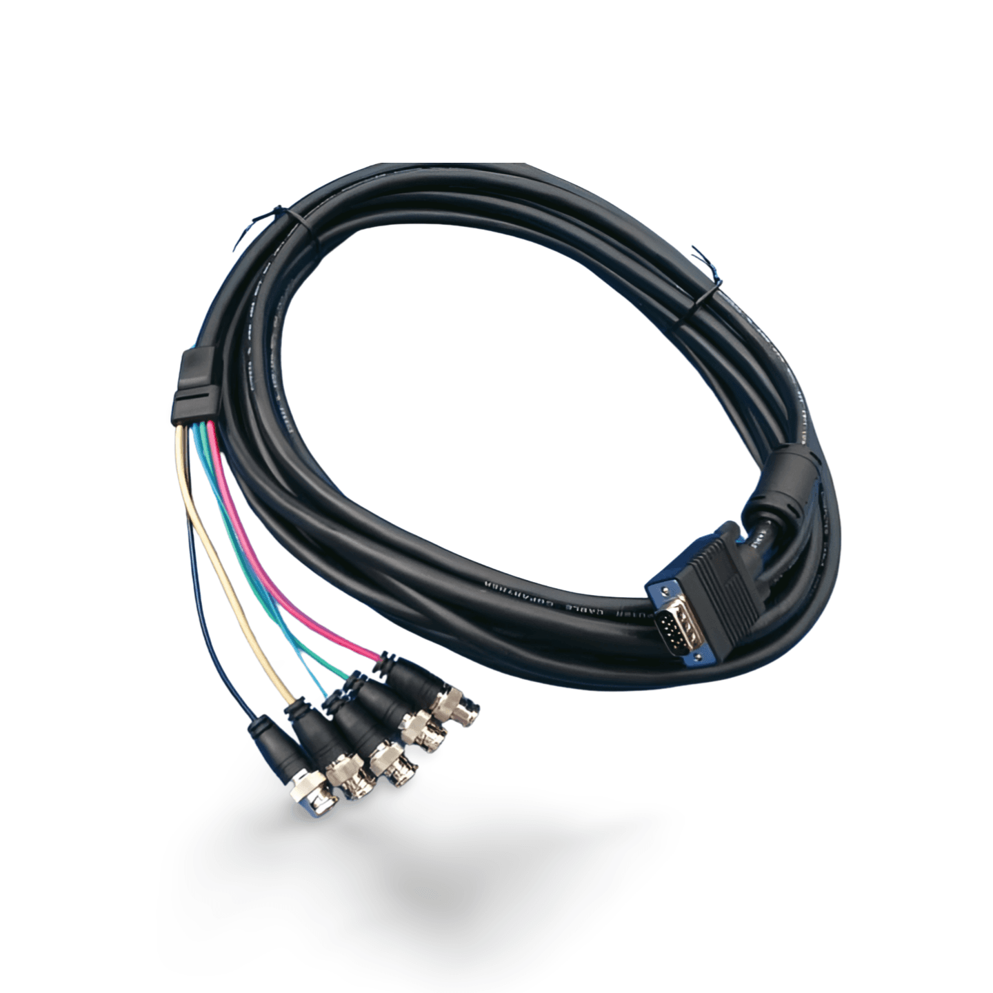 25ft 5 BNC Male to SUPER VGA HD15 Male Cable black