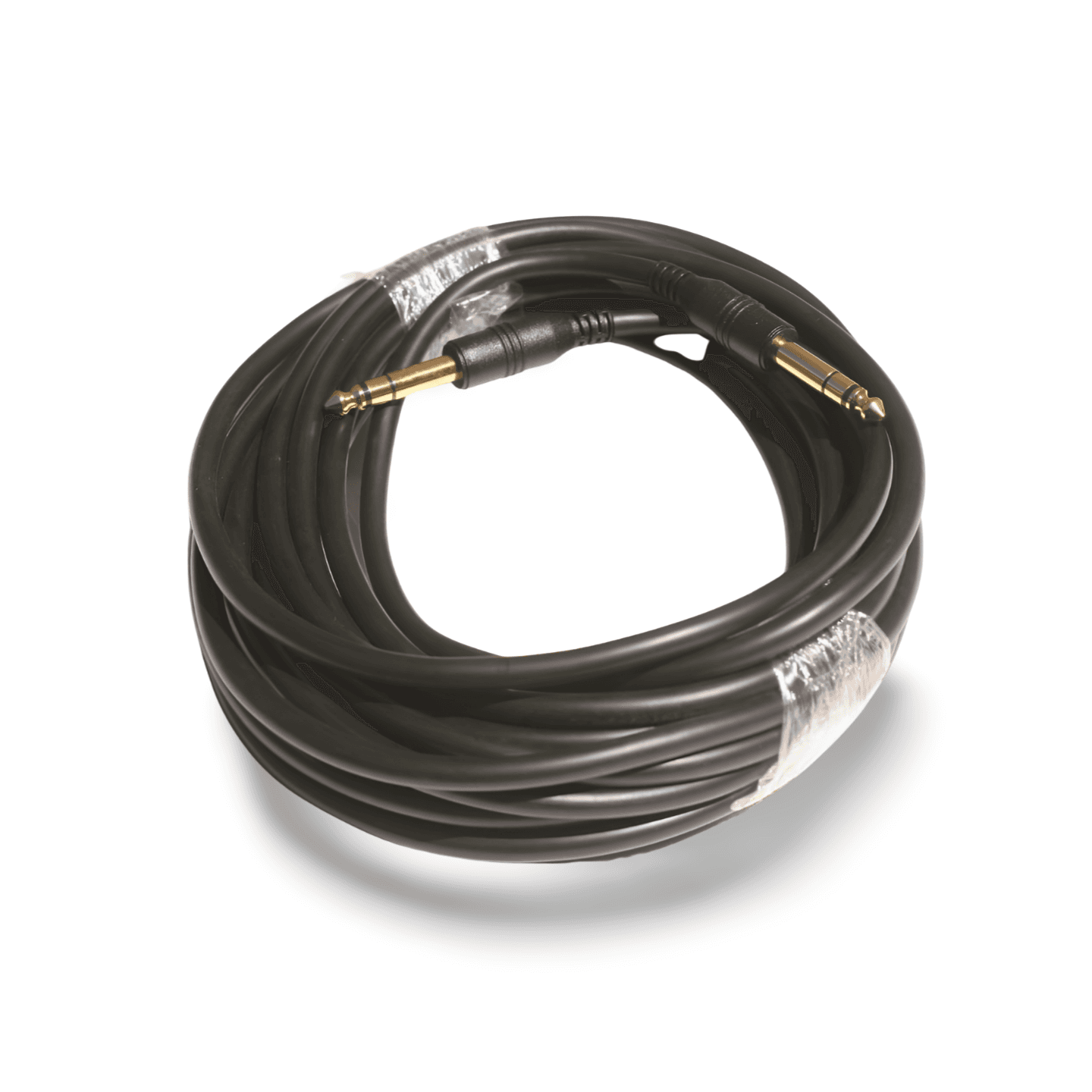 25ft 6.3mm Stereo Plug Plug Male to Male TRS 1/4 black