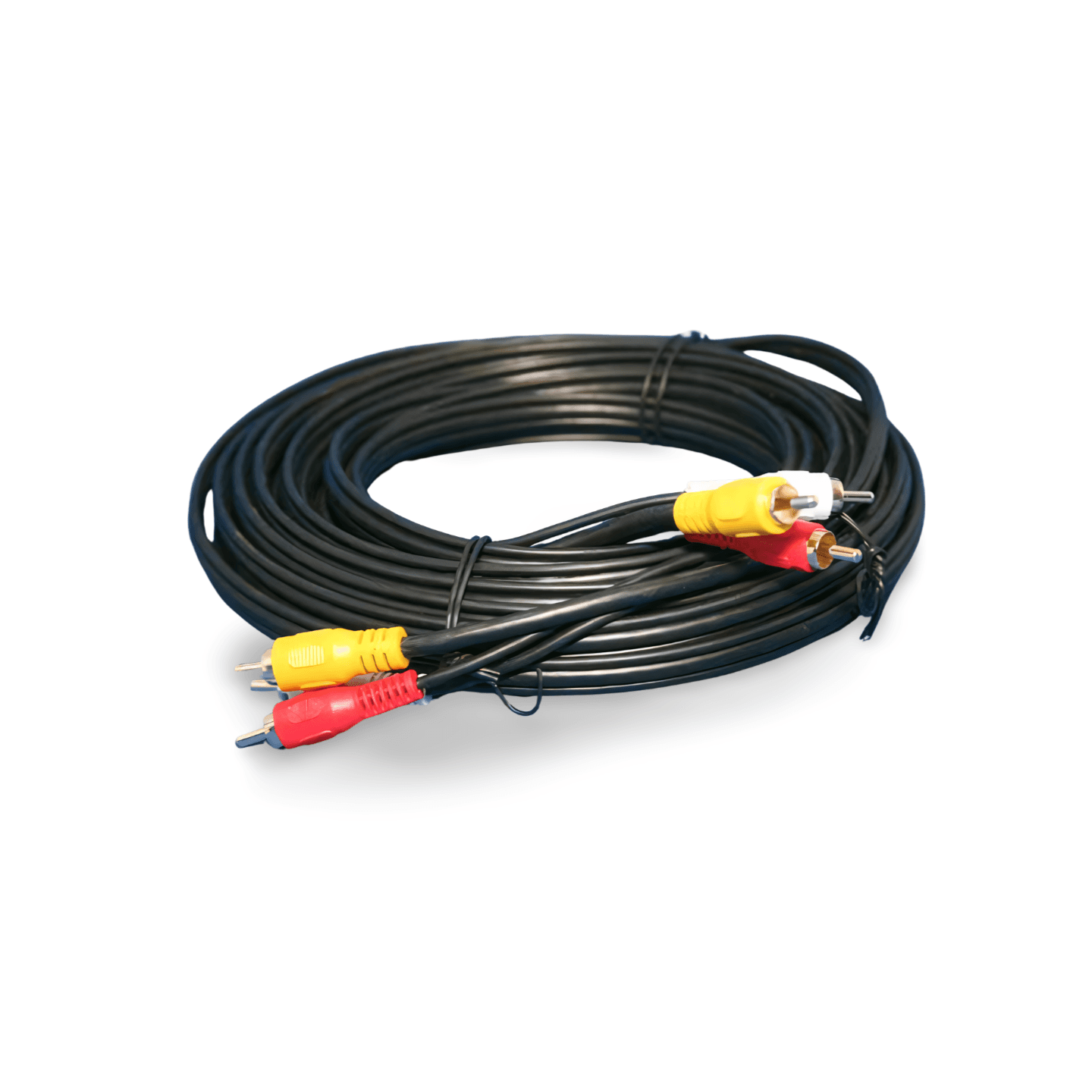 25ft Dual RCA Audio Single Video Cable black