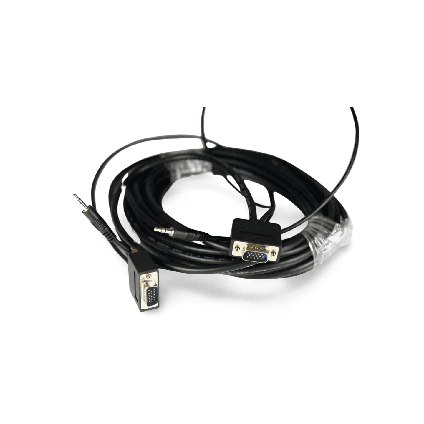 25ft Slim SVGA Plus Audio HD15 Male to Male black
