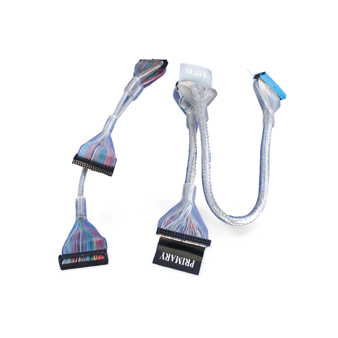 2ft Floppy and IDE Round Cable Set silver