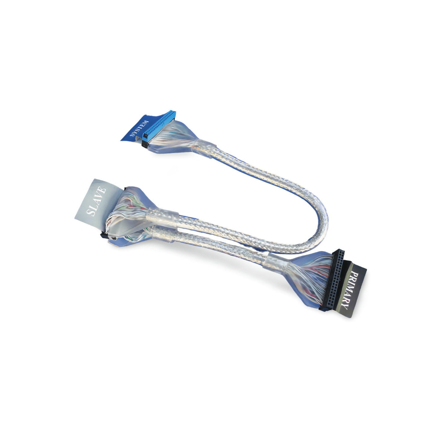 2ft ULTRA ATA133 Round Dual IDE 3 Connectors silver