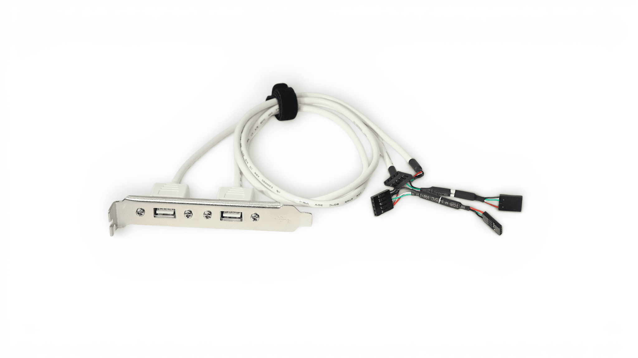 2ft USB Dual Port to Mainboard Port Universal - White