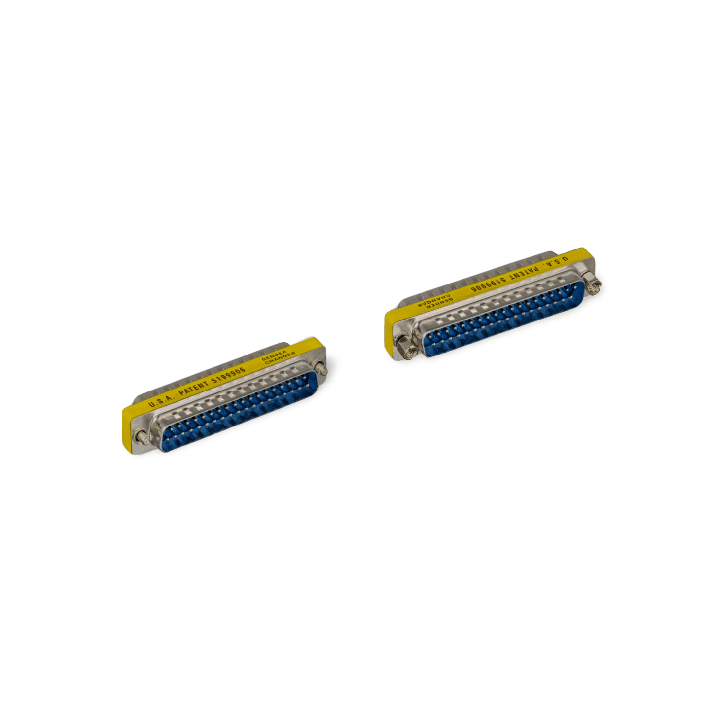 2in DB37 Slimline Gender Changer Male To Male Adapter silver