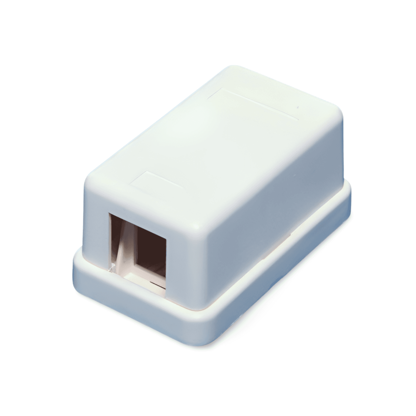 2in Keystone Jack Surface Mount Box 1 Hole white