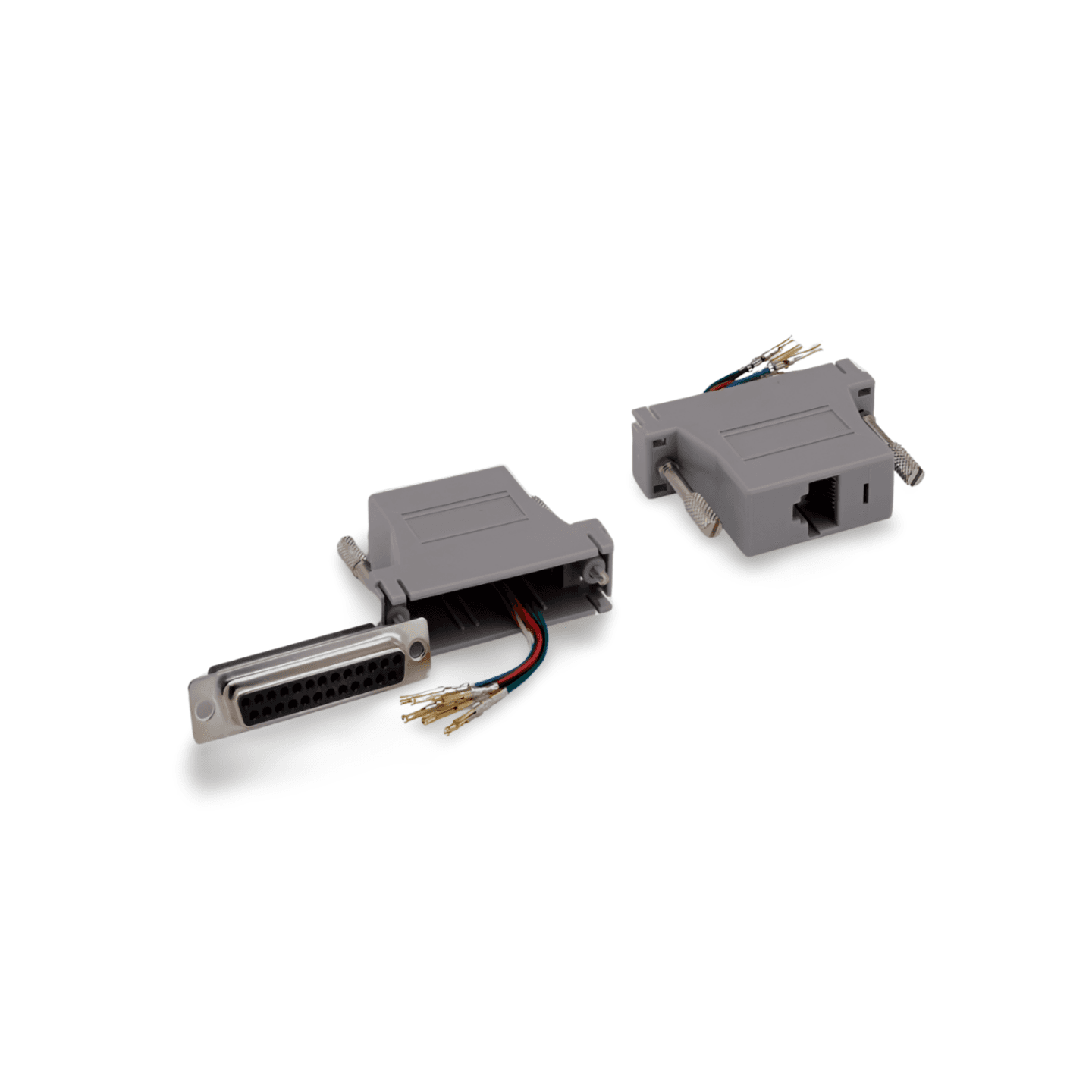2in RJ45 to DB25 Female Modular Adapter - Gray