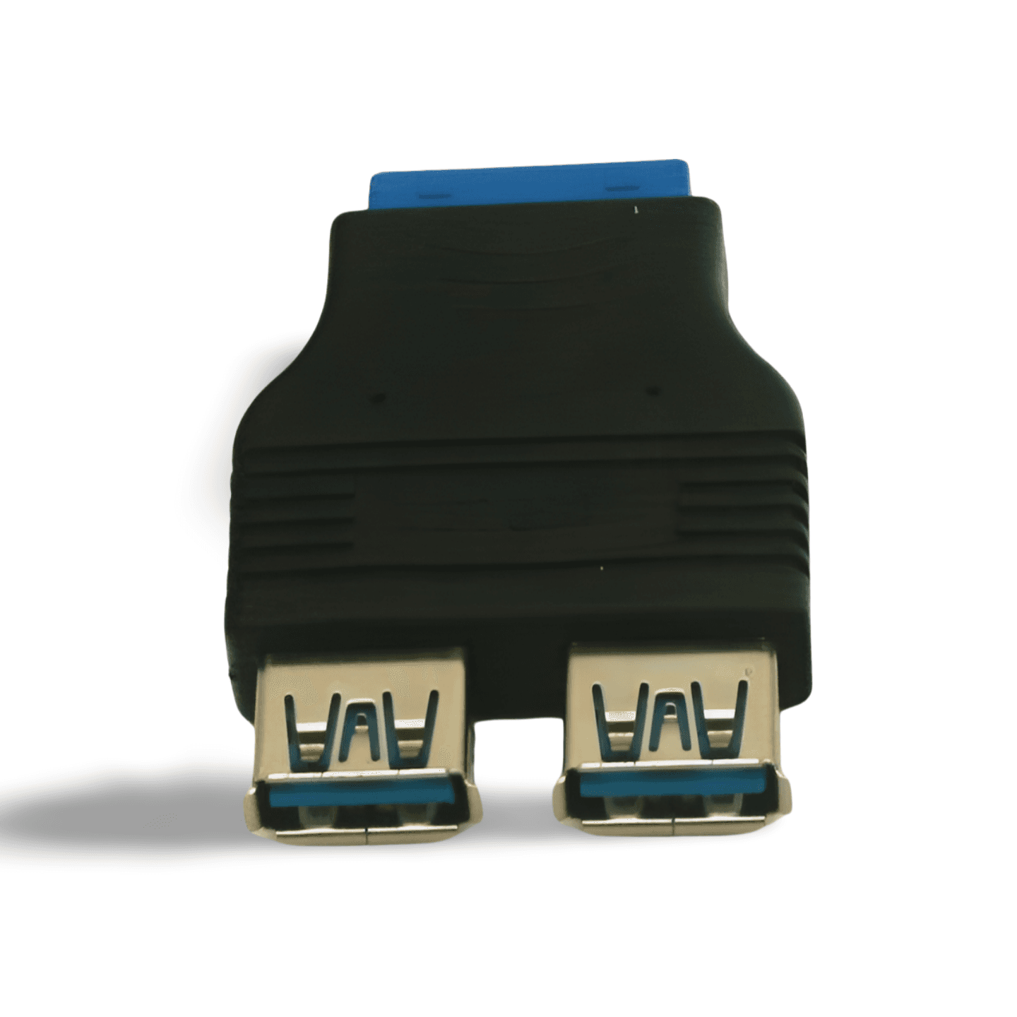 2in USB 3.0 Housing Adapter 20 Pin Female to Dual USB Ports Header black