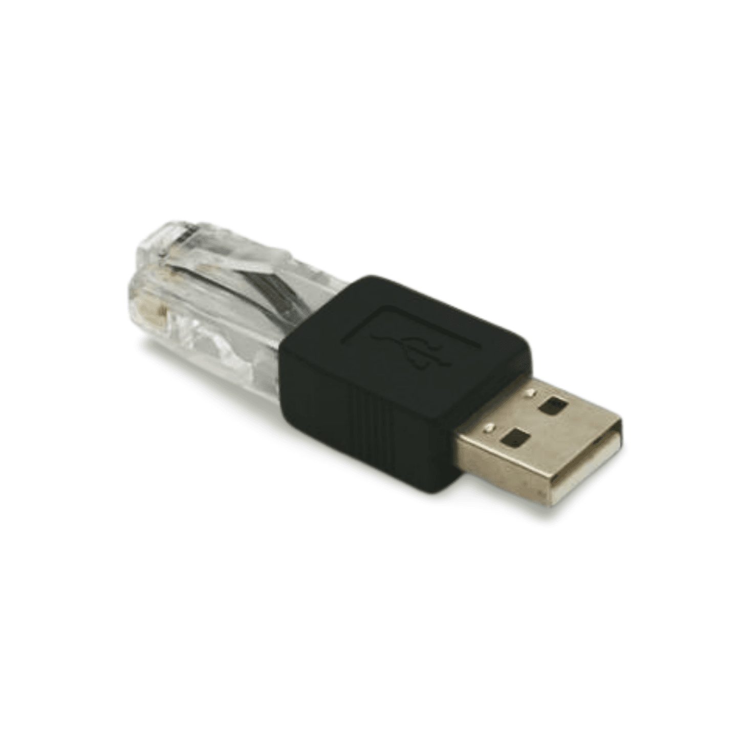 2in USB Type A Male to RJ45 Male Adapter - Black