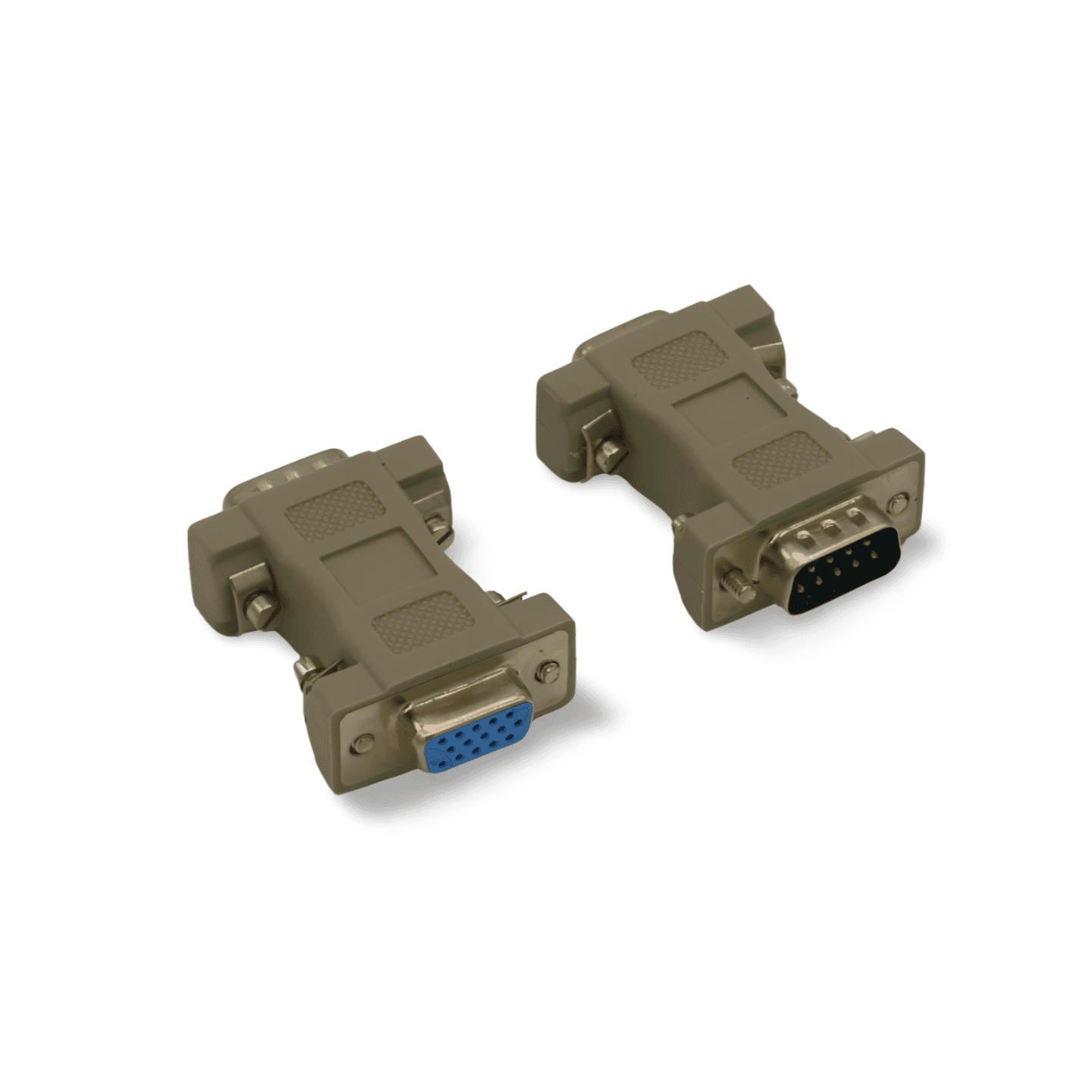 2in VGA EGA Monitor Adapter Multisync HD15 Female to Card DB9 Male beige