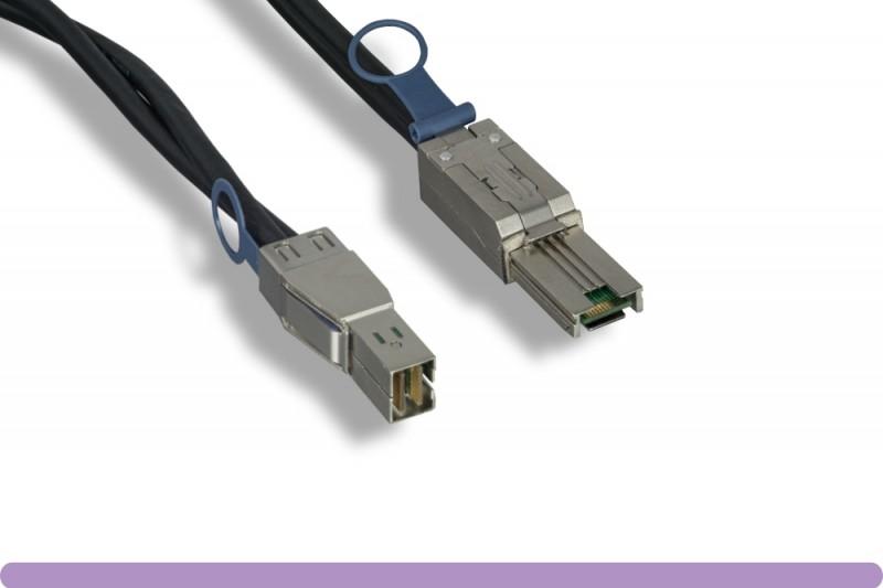 3.3ft External Mini SAS HD SFF-8644 to Mini SAS SFF-8088 Cable 12Gbps - Black
