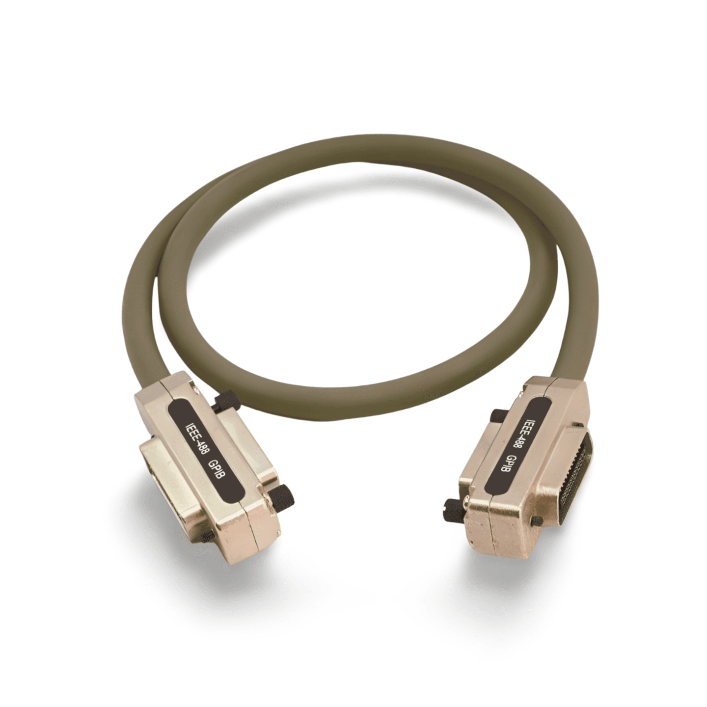 3.3ft IEEE 488 GPIB HPIB CN24 Male to Female Metal Connector Extension Cable - Beige