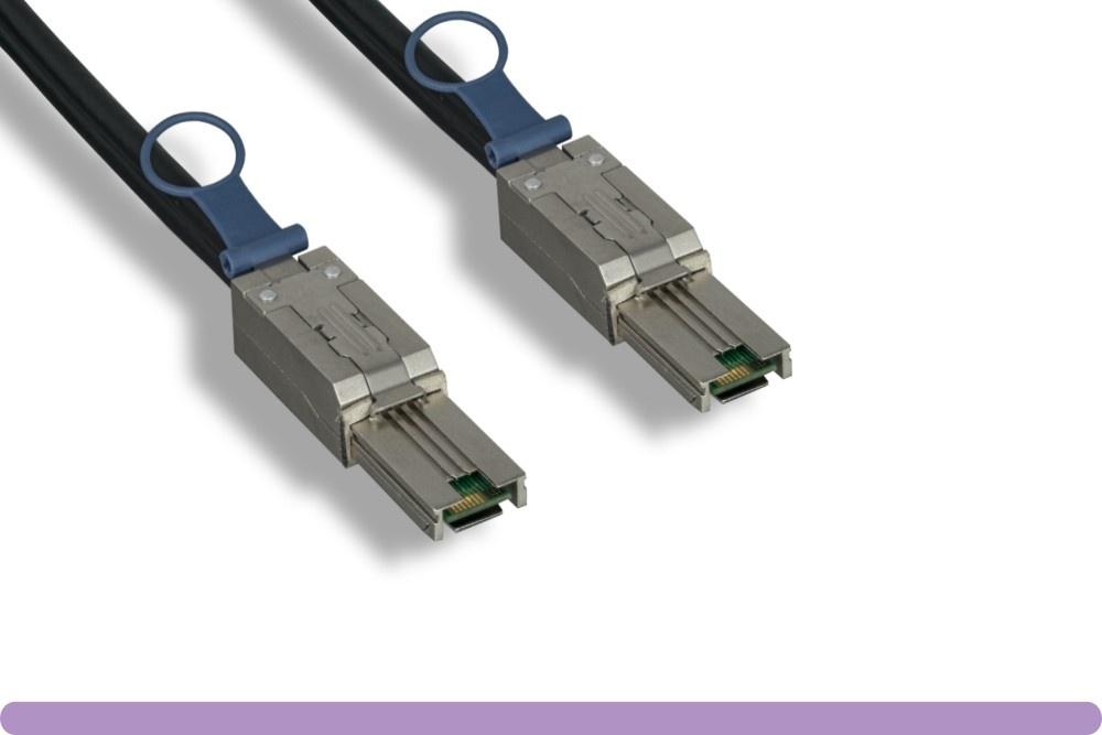 3.3ft Mini SAS HD SFF-8088 to SFF-8088 External Cable 12Gbps - Black