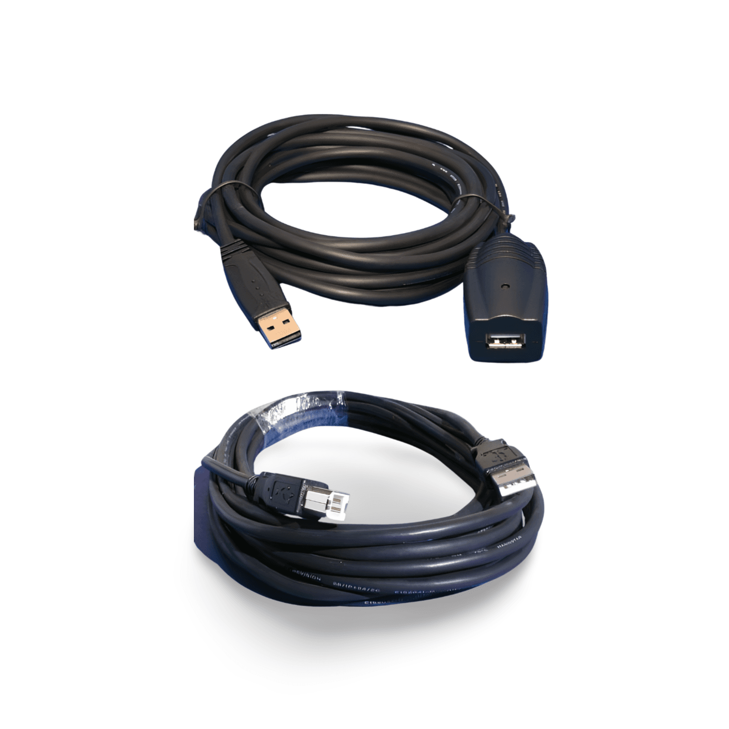 31ft USB 2.0 Computer Cable Type A to Type B Cable Kit - Black