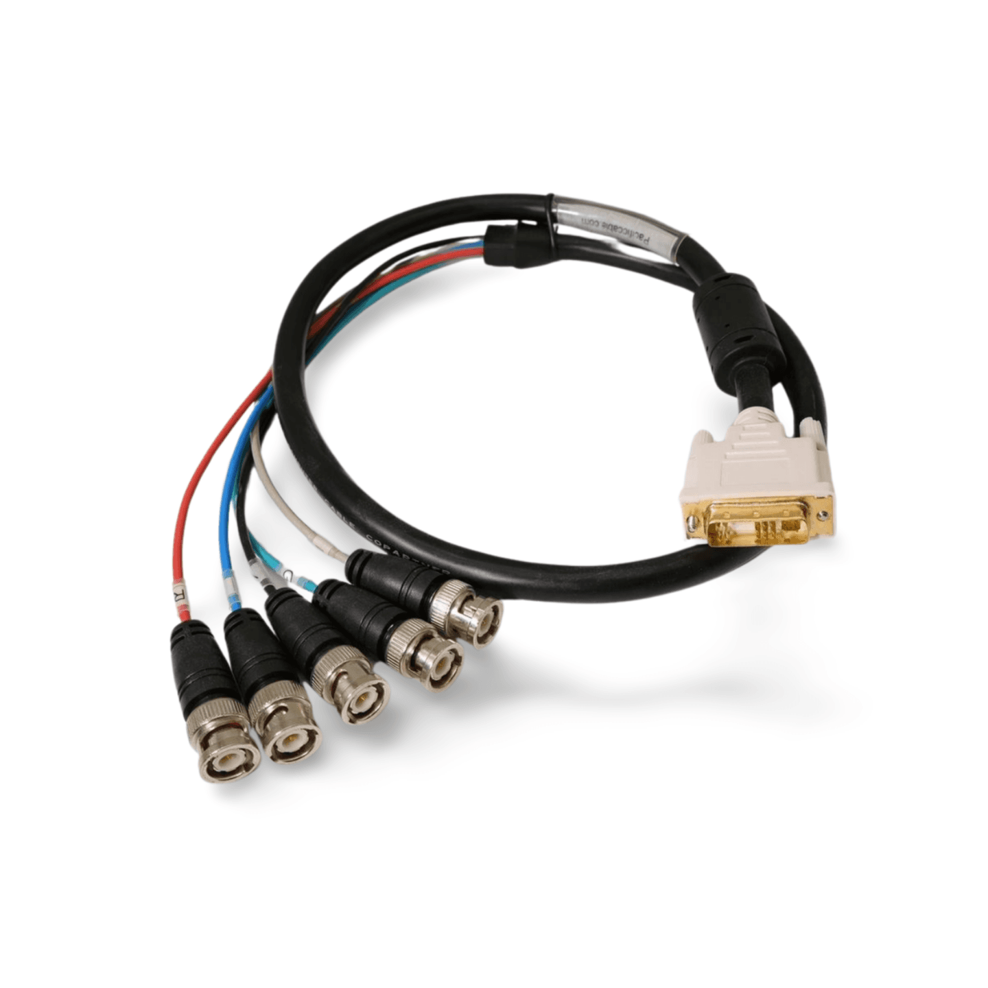 3ft DVI-A to 5 BNC Cable Ferrite - Black