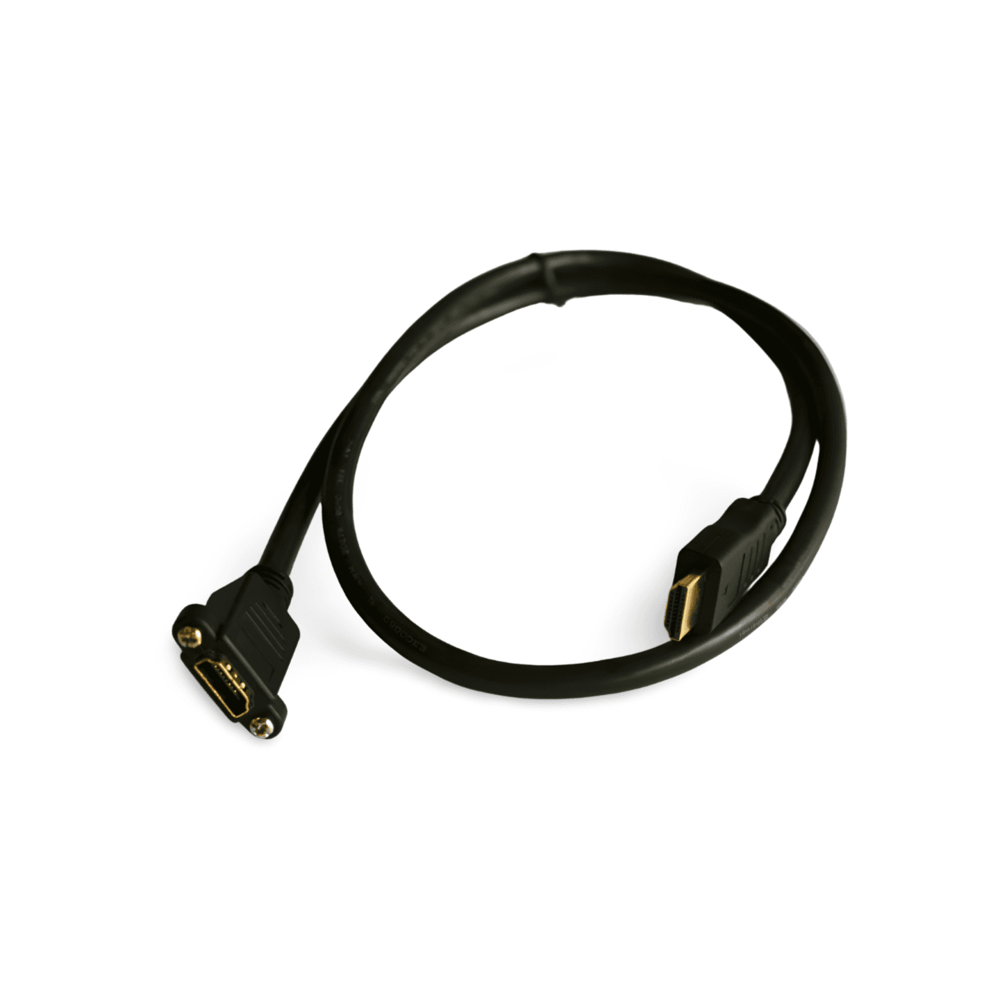 3ft HDMI Male Panel Mount Cable Female Extension black