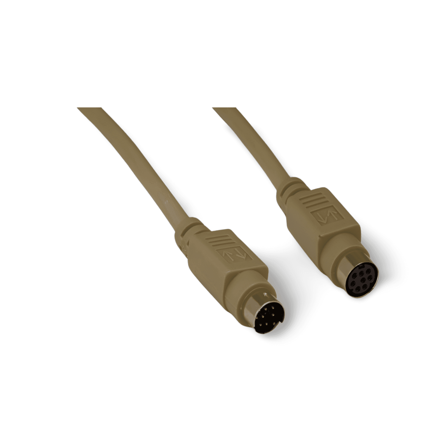 3ft Mini DIN 8 Cable Male to Female Extension beige