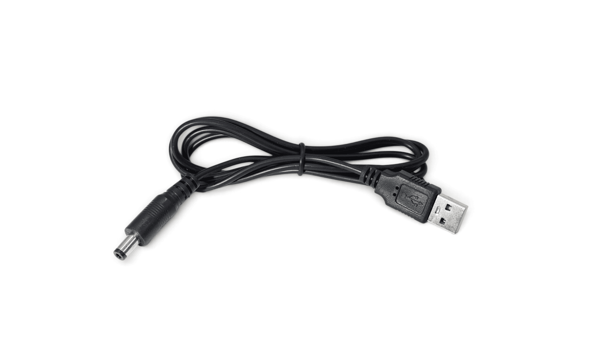 3ft USB 2.0 A Male to DC 5.5mm x 2.1mm Power Cable - Black
