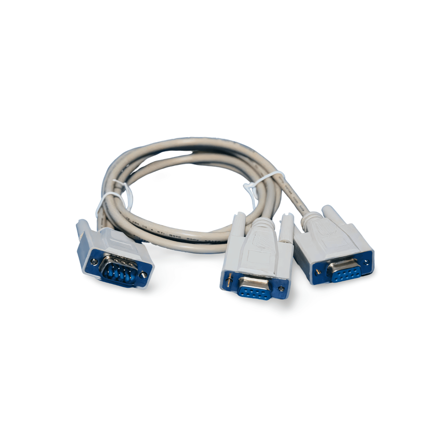 3ft Y Splitter Serial Cable DB9 Male to DB9 Female DB9 Female beige