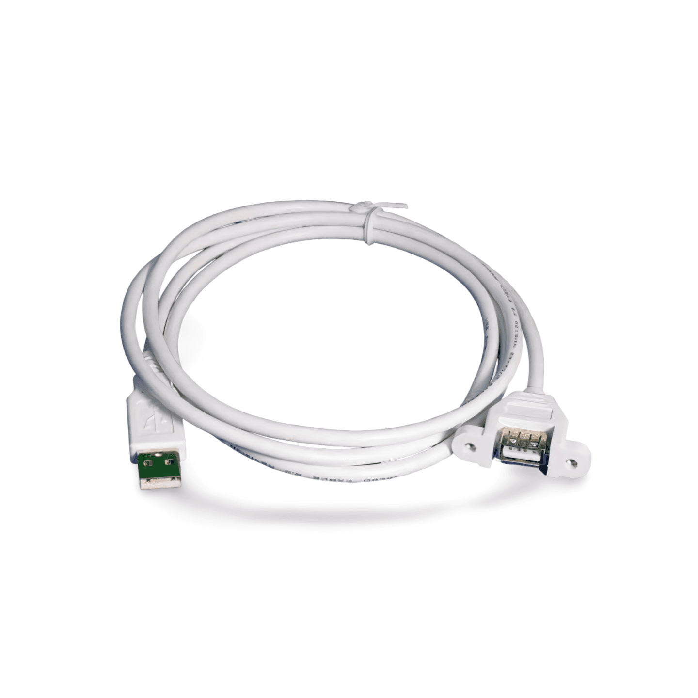 4 4ft USB 2.0 A Panel Mount Single Port Bulkhead Cable Male to Female white