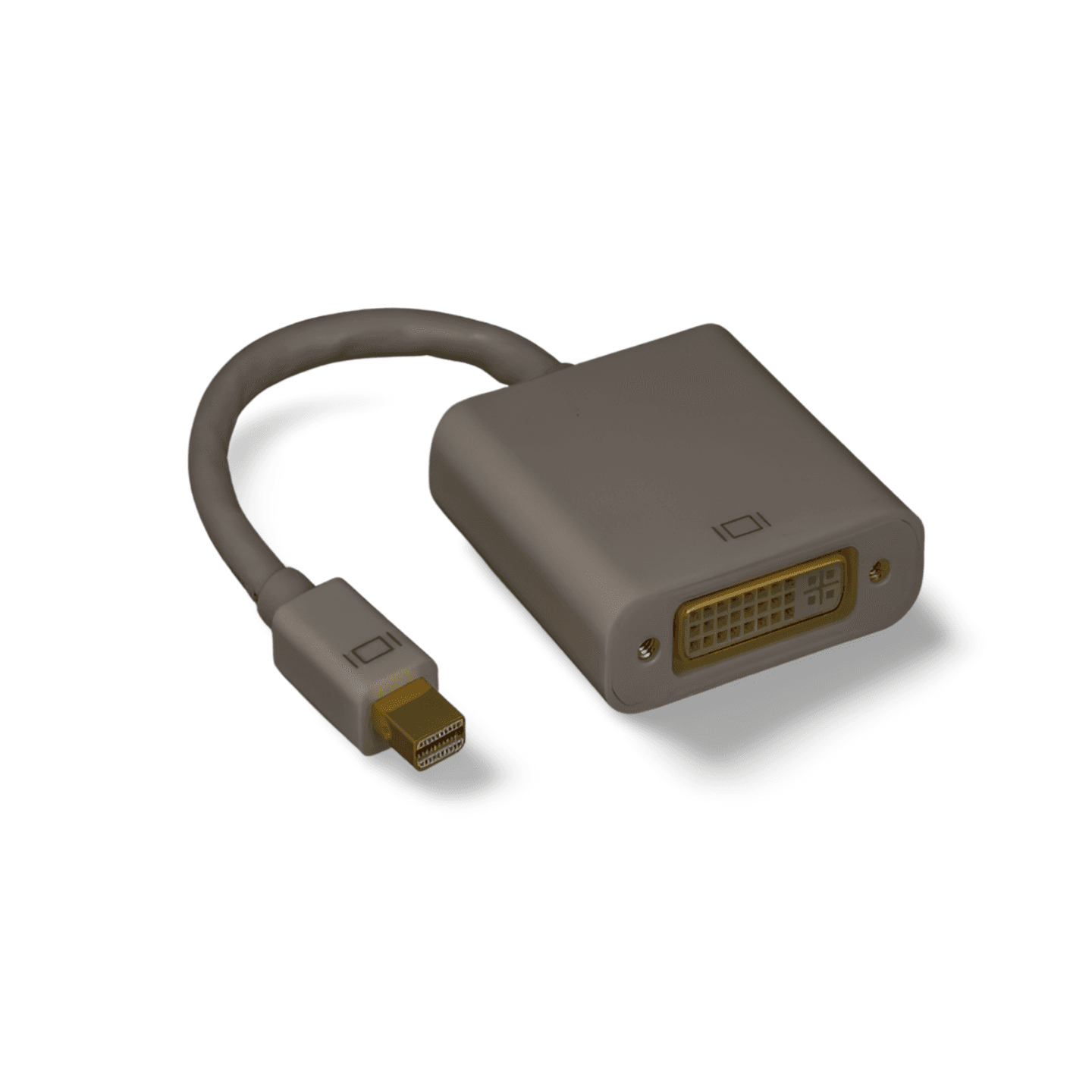 4in Mini DisplayPort to DVI Adapter white