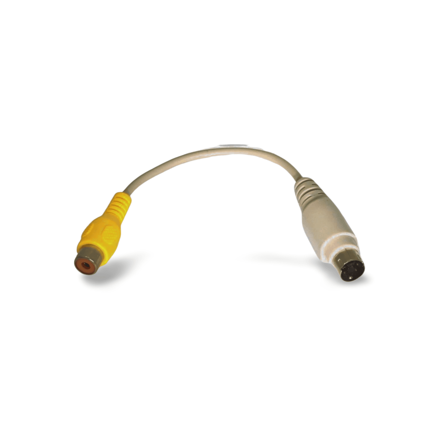 4in S-Video Adapter Cable Mini Din 4 Pin Male to RCA Female - White