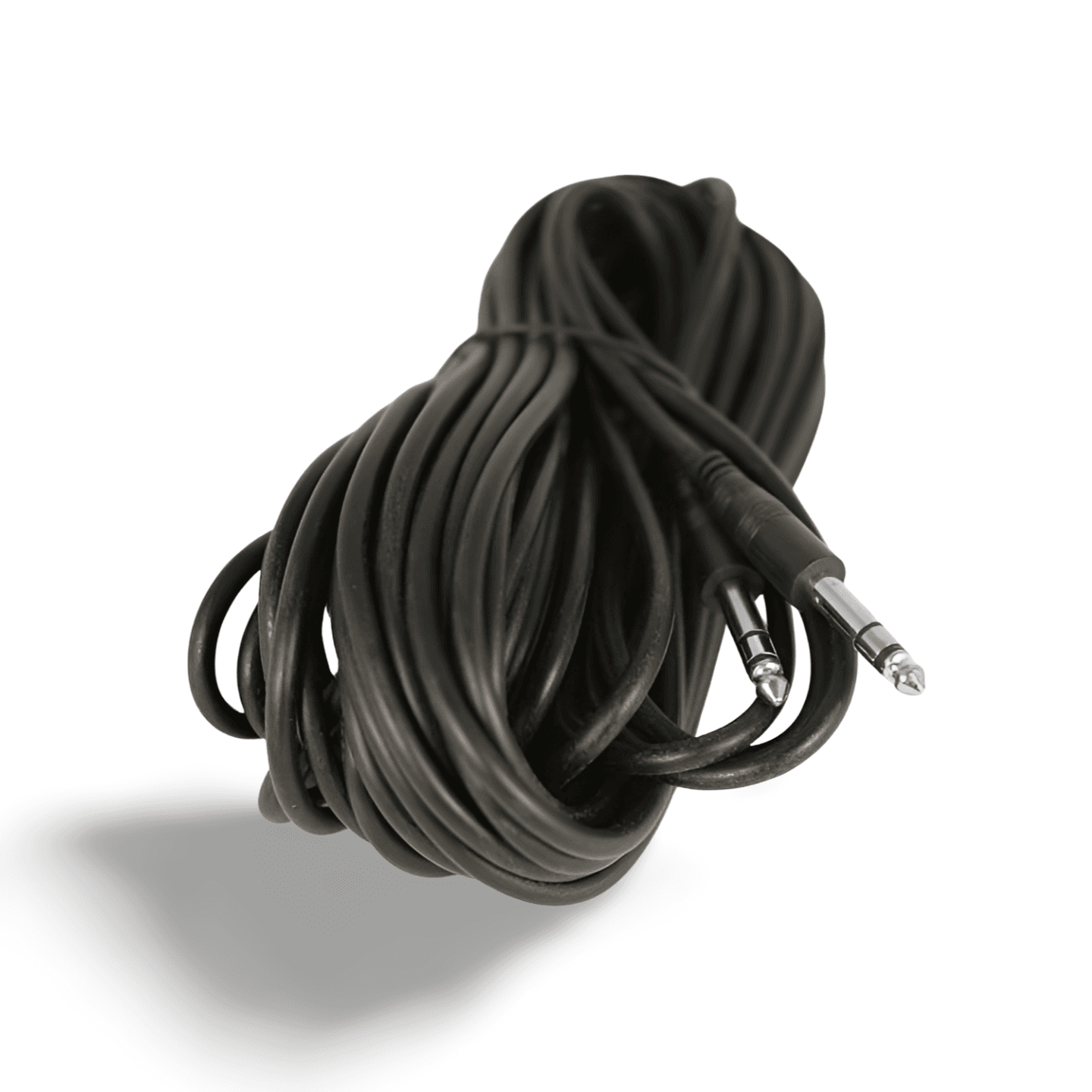 50ft 6.3mm Stereo Plug Plug Male to Male TRS 1/4 black
